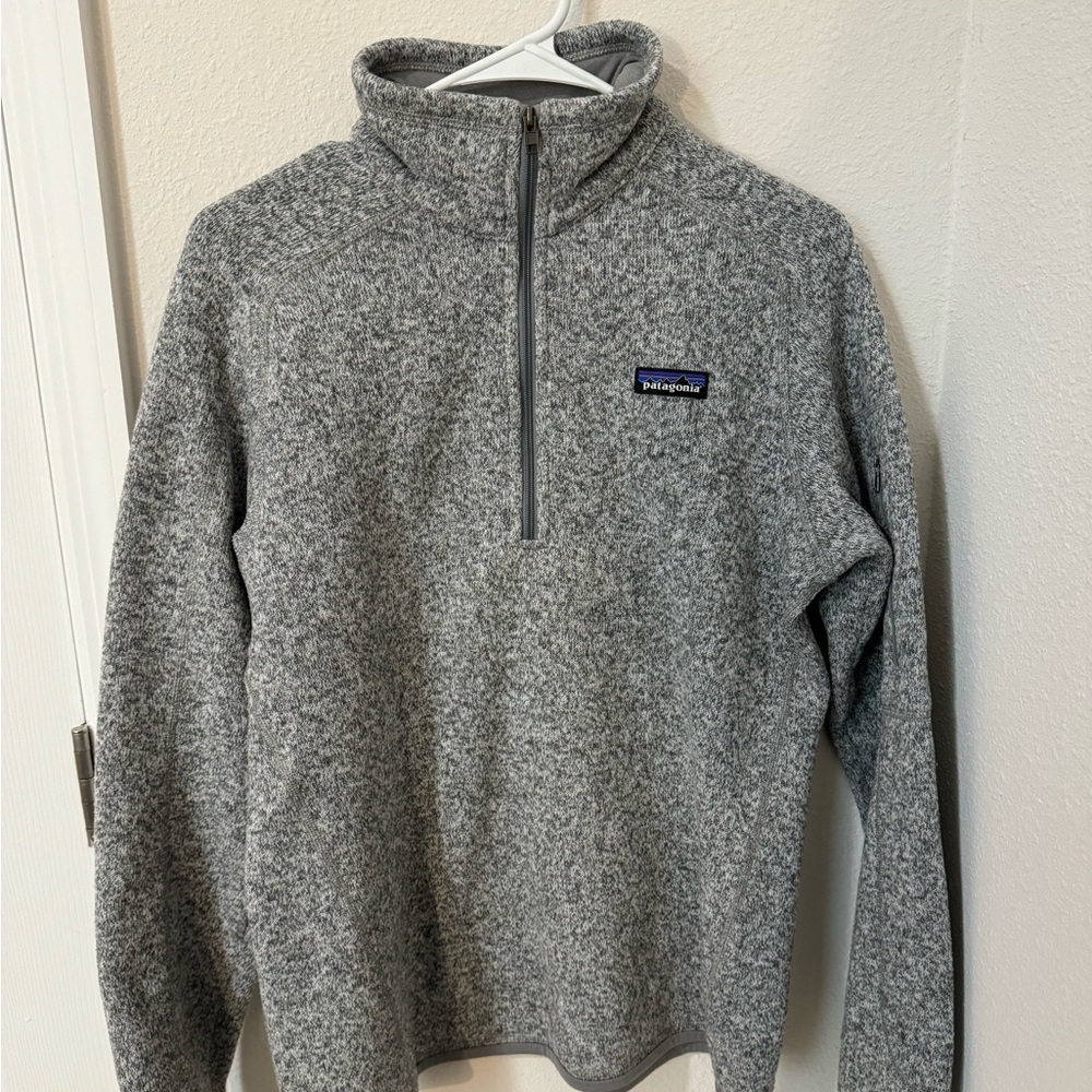 Patagonia Gray Heathered Half-Zip Pullover Jacket
